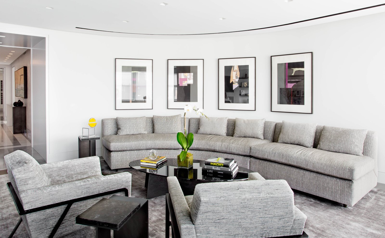 Fifth Avenue Sleek apartment renovation by Godwin Residential Construction featuring contemporary design and minimalist aesthetics Manhattan NYC